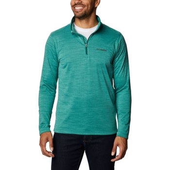 Columbia Hawkins Ave Half Zip, Sudaderas Verdes Para Hombre | 457362-VGP